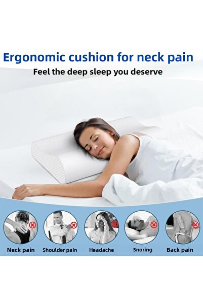 by ballı biocotton Visco Orthopedic Neck Support Memory Ergonomic Pillow