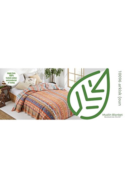 NAURA Concept Cuvertură de pat din muselină Peshtemal Bumbac Pique