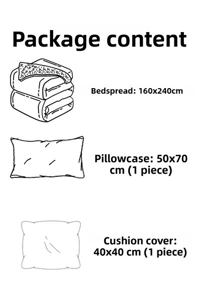 Lucy and Home Single Pike, Bedspread 3 Piece Set