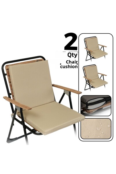 XPERMATE 2-Piece Backrest Chair Cushion Zippered 40X40 Backrest Chair Cushion Beige
