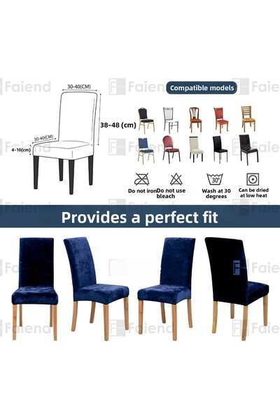 Faiend Quality Lycra Velvet Chair Cover Chair Cover Kitchen Chair Cover Chair Protection Single