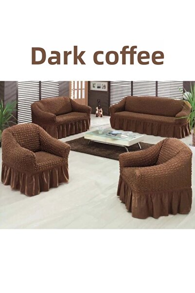 ELHOŞ 3+2+1+1 غطاء مجموعة أريكة ملفوفة. غطاء أريكة سرير مرن قابل للتمدد مع تنانير