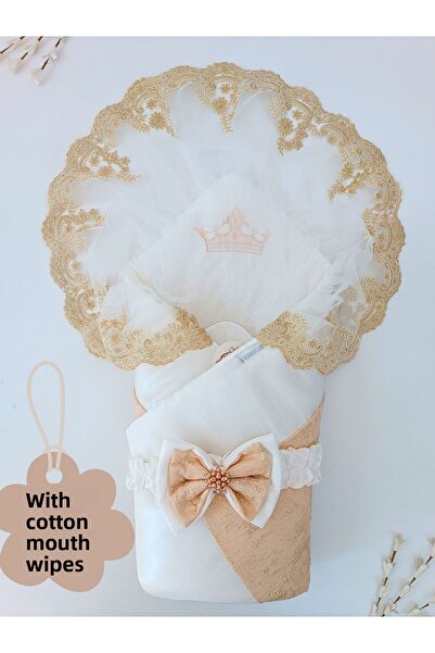 Tomuycuk Gold Pr Baby Swaddle, Unisex Baby Outer Swaddle Blanket, Hospital Exit Swaddle Blanket