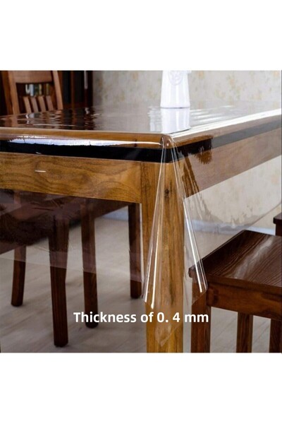 Seron مفرش طاولة من القماش الزيتي الشفاف بسمك 0.4 مم من مادة PVC