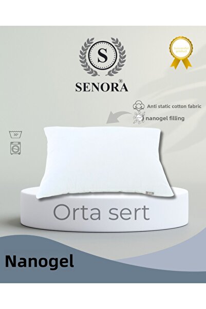 SENORA Pernă umplută cu nanojel antibacterian cu duritate medie și înălțime