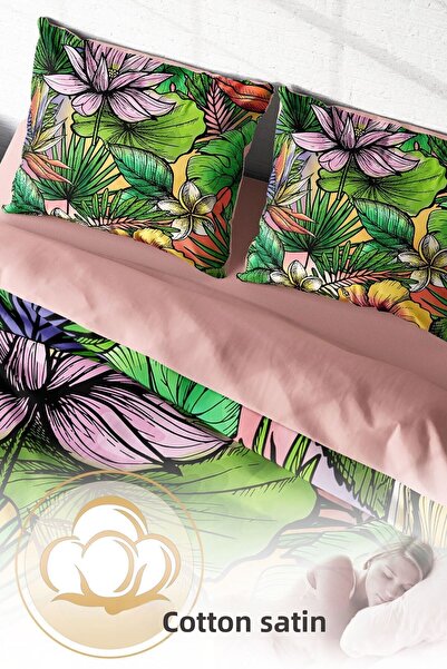 PerlaSera 3D Special Design Duvet Cover Set - Tightly Woven, Cotton Satin, Colorful Forest