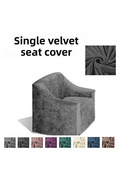 elgeyar Single Velvet Sofa - Sofa, Sofa Bed Cover, Sofa Cover