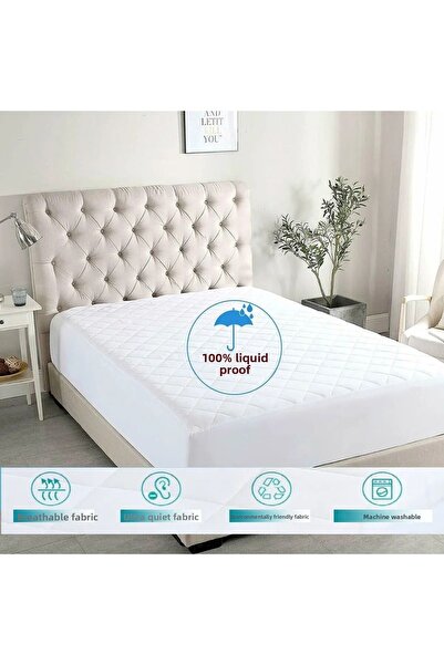 ETE HOMETEX ETEHOMETEX مبطن، واقي سرير مقاوم للسوائل، أليز مبطن 200X200، شخصي...