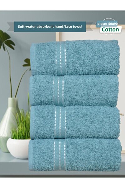 Şelale Dilany Set of 4 Soft Water Absorbent Cotton Hand/Face Towels - 50X90