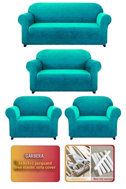 Gerbera Home Collection Husa de canapea elastică Jacquard Tree Bark3 3 1 1 |   Husa pentru scaun elastic |   Set de huse pentru scaune