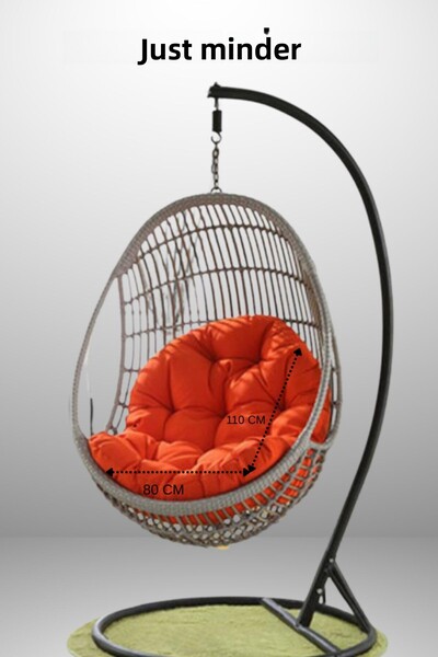 MoMMe Pernă leagăn macrame (80 x 110 CM) PORTOCALIU (NUMAI PERNĂ)