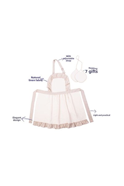 EMAYlab طقم مريلة ومقبض مطبخ عتيق مطوي من Mindy (مع أشرطة قابلة للتعديل)