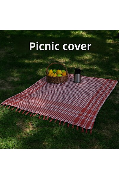 cs ilkim Covoraș de picnic din pânză roșie multifuncțională 170 X 170 CM