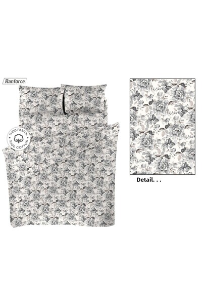 Lucy and Home Ranforce Flower Printed 100% Cotton Double Bedding Set