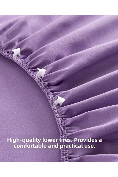 MODELHOME Ranforce Akfil Lilac - Single Double and Oversized Elastic Sheet Set