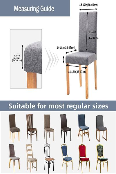 Tor Store Σετ 5 Καλύμματα Καρέκλας Κάλυμμα Lycra Ελαστικό Αντιολισθητικό Προστατευτικό Καρέκλας και Διακοσμητικό Κάλυμμα