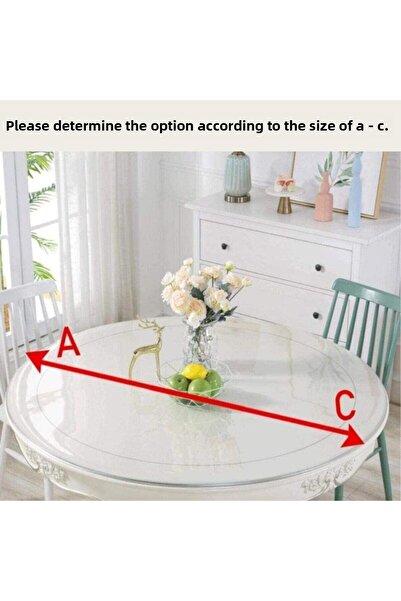 vexillum 2.4 mm Transparent Pvc Circle Table Cloth Protective Table Pad Acetate