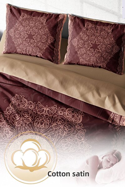PerlaSera 3D Custom Design - Double Cotton Satin Duvet Cover Set, Browny