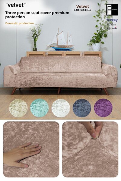 Faiend Velvet 3 seater sofa cover Elastic Sofa Cover| Elastic Sofa Cover| Seat Cover