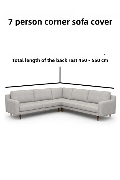 HEYTGAH Husa de canapea coltar Bürmecük L cu 7 locuri - Husa de canapea flexibila si lavabila, lungime totala 550 cm