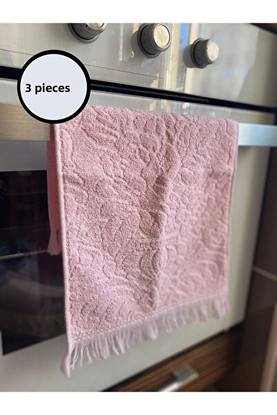 by ballı biocotton Set de 3 prosoape de bucatarie Jacquard cu ciucuri 100% bu...