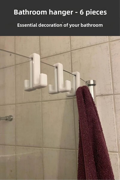 Nosa Mall Κρεμάστρα μπάνιου - 6 τεμάχια |   Μοντέρνα κρεμάστρα για πετσέτες |...