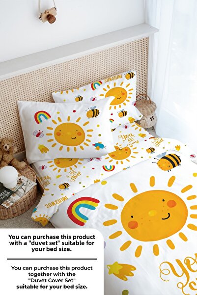 Tuğba Kuğu Σετ Σεντόνια Μονά - For Baby Series - Smiling Pastel Güneş