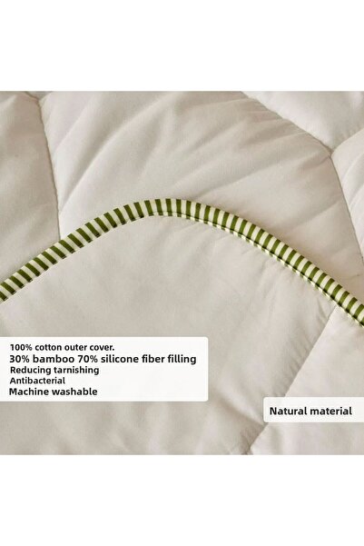 Bella Maison لحاف بامبو مزدوج أبيض (195x215 سم)