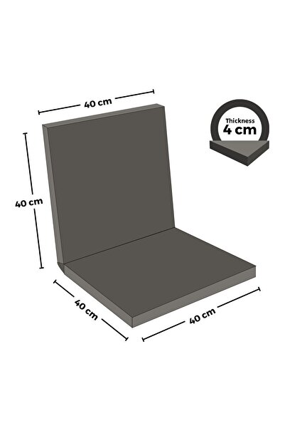 XPERMATE Backrest Chair Cushion Zippered 40X40 Backrest Chair Cushion Anthracite