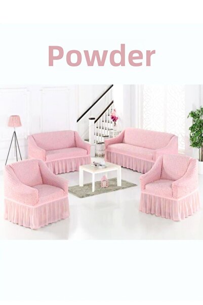 ELHOŞ 3+2+1+1 غطاء مجموعة أريكة ملفوفة. غطاء أريكة سرير مرن قابل للتمدد مع تنانير