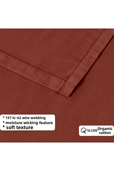 Evim 100% Cotton Akfil Flat Sheet Set Single 160X240 cm Claret Red