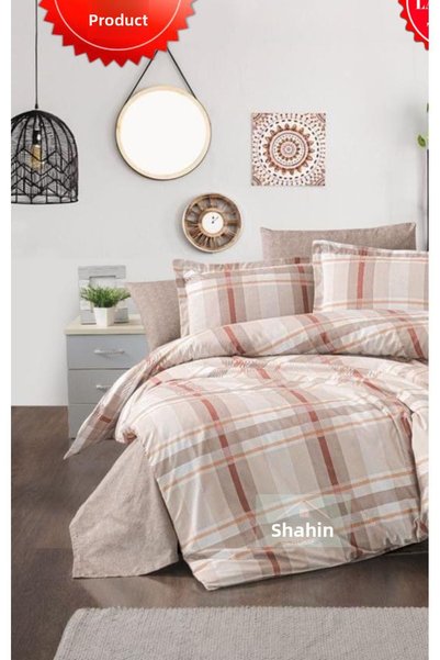 Şahinhome طقم غطاء لحاف مفرد بنمط منقوش لغرفة المراهقين، ملاءة مثبتة (100x200)
