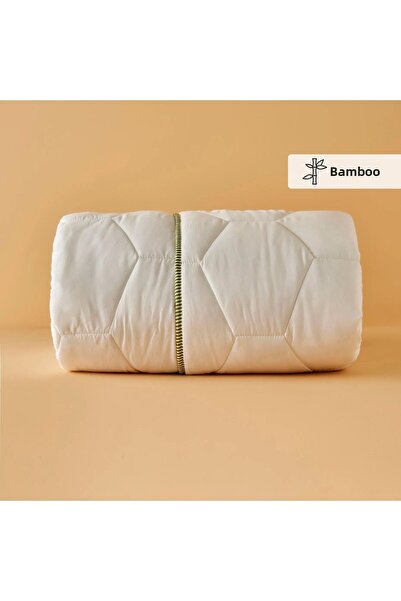 Bella Maison لحاف بامبو مزدوج أبيض (195x215 سم)