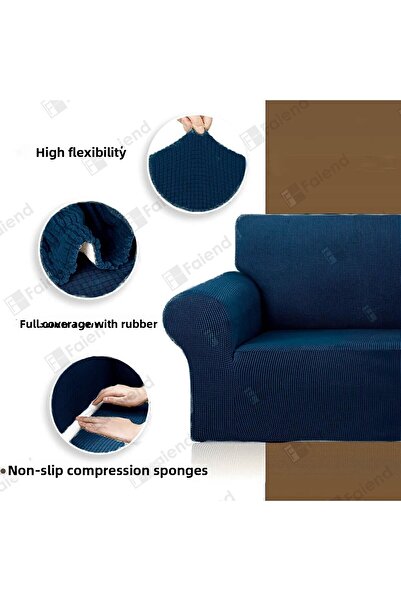 Faiend Set de huse de canapea extensibile flexibile Lycra 3/3/1 - Husa de canapea extensibila