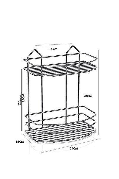Tekno-tel حمام لاصق من طبقتين من TEKNOTEL - صابون منظم وشامبو فوري باللون الأبيض ST008
