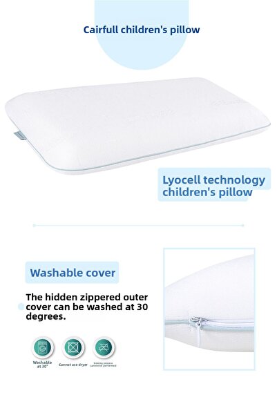 VİSCOTEX White Visco Orthopedic Child Pillow in 66X33X6Cm Sizes, Anti-Suffocation