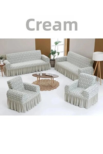 kanway Set de canapea Jacquard 3+3+1+1 - Fotolii și canapea elastice și flexi...