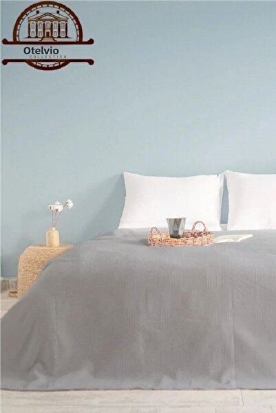 OTELVIO Piqué dublu cu model de șah. Pătură de hotel în carouri 200 X 230