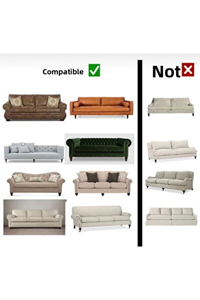 ÖZMAKAN 3 3 1 1 Jacquard Sofa Cover Set - Elastic and Washable Durable