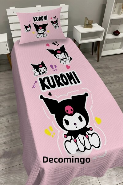 dekomingo Kuromi Triple Pink Baby and Kids Base Pique Set