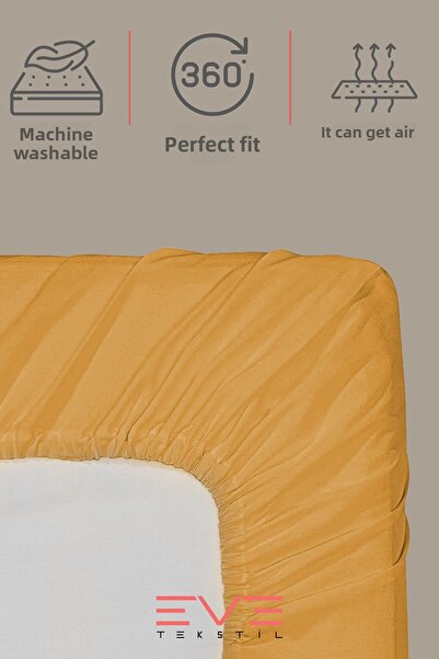 Eve Tekstil Fitted High Quality Combed Cotton Fabric Single Fitted Sheet