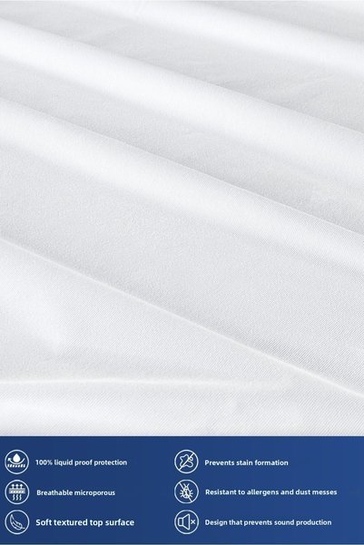 Dream Time Micro Liquid-Proof 4-Corner Elastic Mattress Protector Mattress Cover |   Single Double King Size Children's Baby Mattress 11 Size
