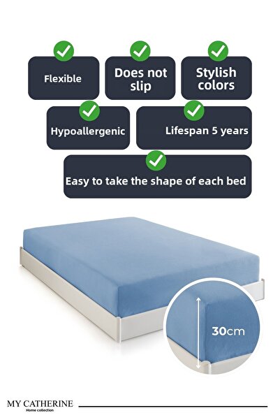 My Catherine 100% Cotton Combed Cotton Fabric - Single Double and Oversized Fitted Sheet