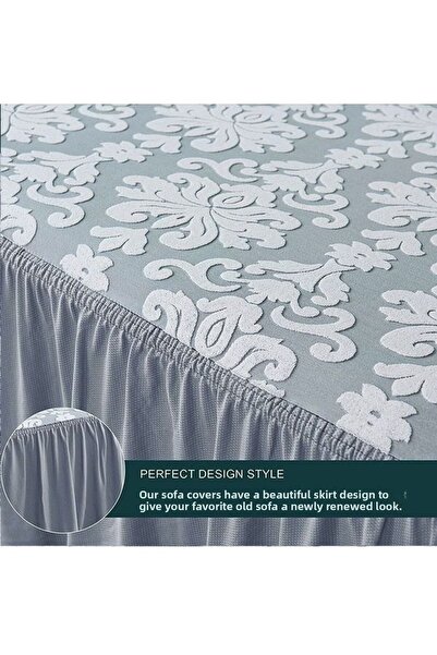 Evory Home Sofa Cover Jacquard 4 Pieces Set of 7 Seater (3+2+1+1) Slip Resistant Furniture Protector