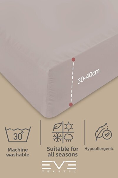 Eve Tekstil Fitted High Quality Combed Cotton Fabric Double Fitted Sheet