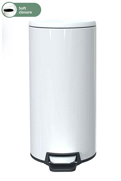 Prima Nova Cigo Pedal Kitchen Bathroom Trash Can 20 Lt White-Inside Part Black