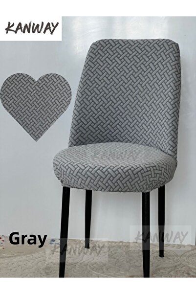 kanway غطاء كرسي المطبخ، غطاء كرسي مطاطي صغير بيضاوي الشكل قابل للغسل، قطعة و...