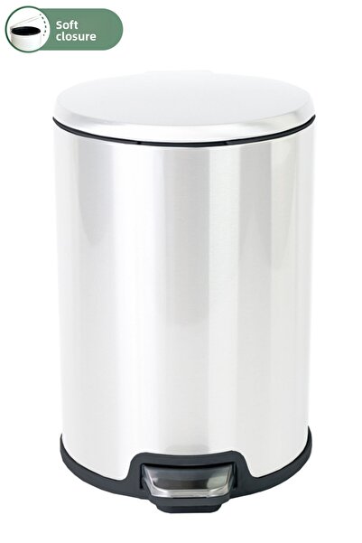 Prima Nova Cigo Pedal Μπάνιο Κουζίνα Γραφείο Κάδος απορριμμάτων 12Lt Λευκό Εσωτερικό Μαύρο