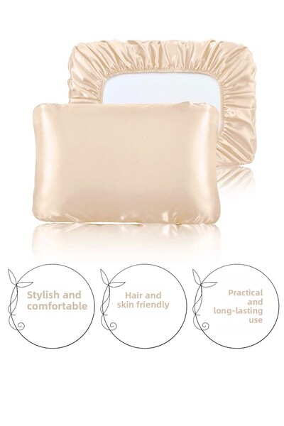 PratikDikisco Gold Satin Pillow Case 50X70 cm 1 Piece