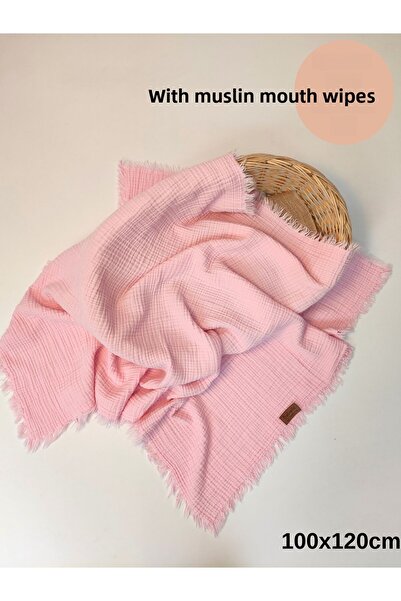 Bebella 4 Layer Muslin Fringed 100% Cotton Baby Stroller - 100x120 cm Gift